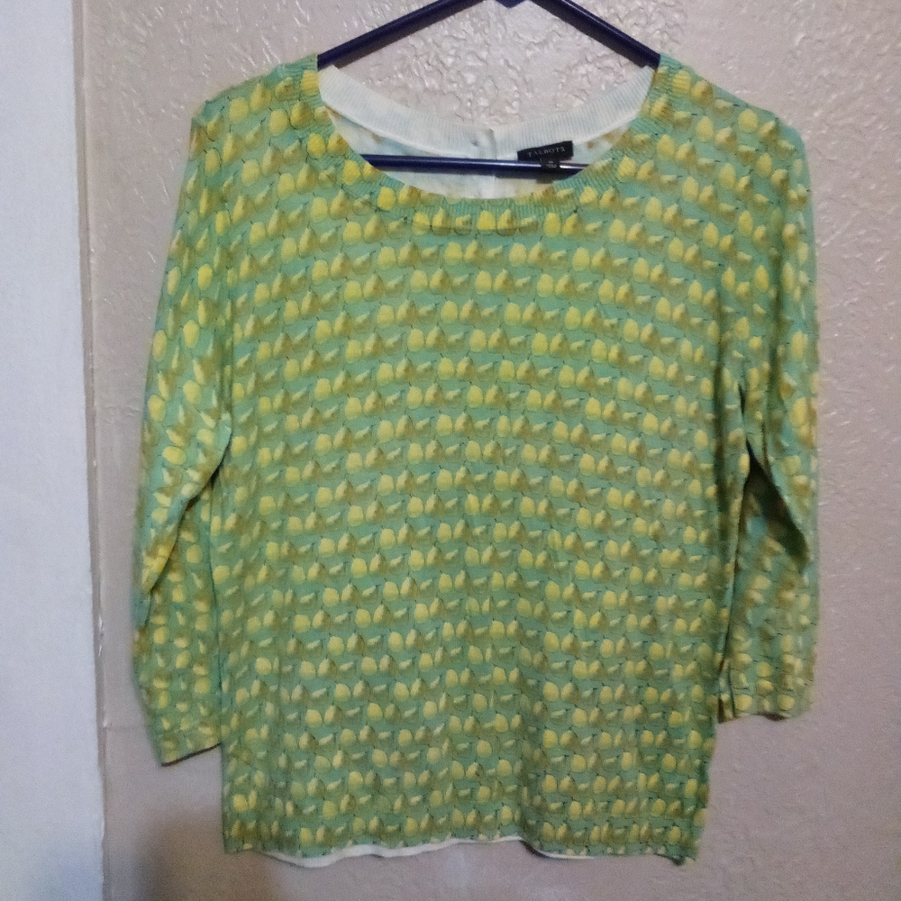 Talbots pear sweater